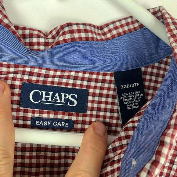 Chaps Ralph Lauren Plaid Long Sleeve Big Men 3XB - Picture 4 of 5